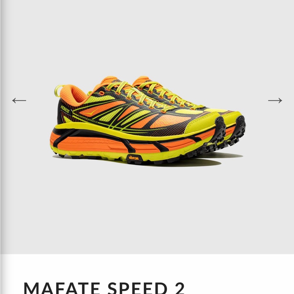 Hoka Mafate Speed 2 Running Shoes - Yellow and Black